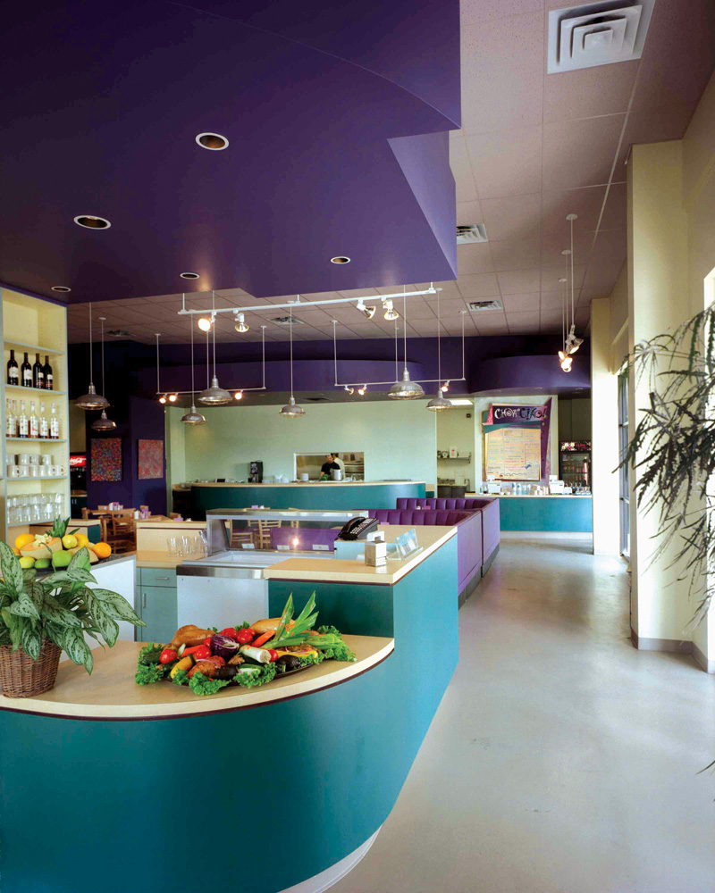 A cafe ordering counter.