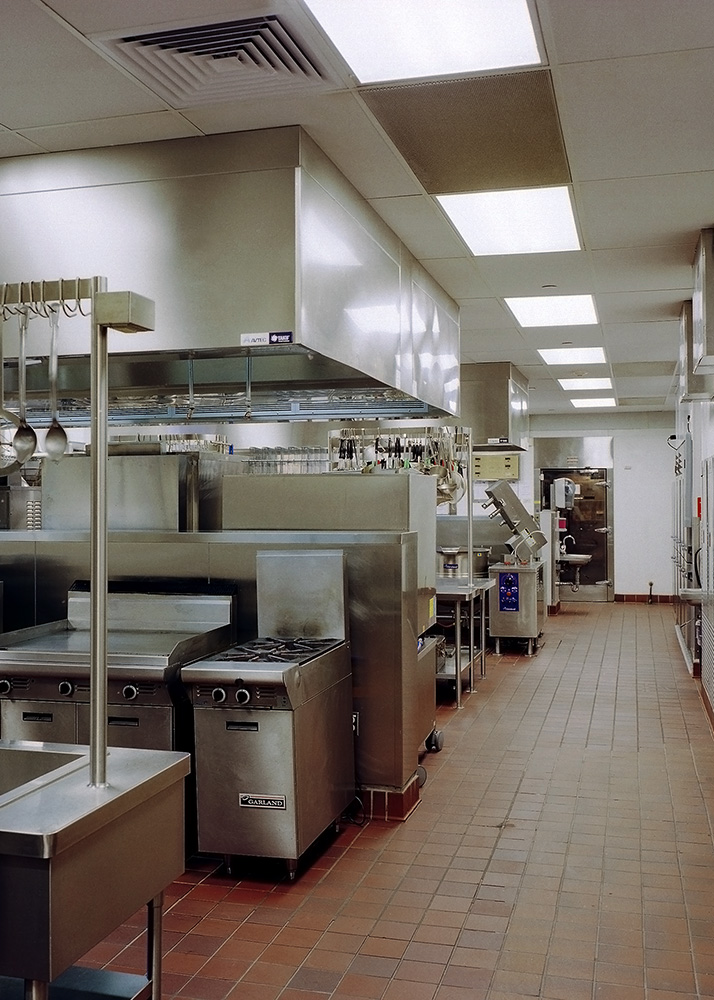 A commercial kitchen.