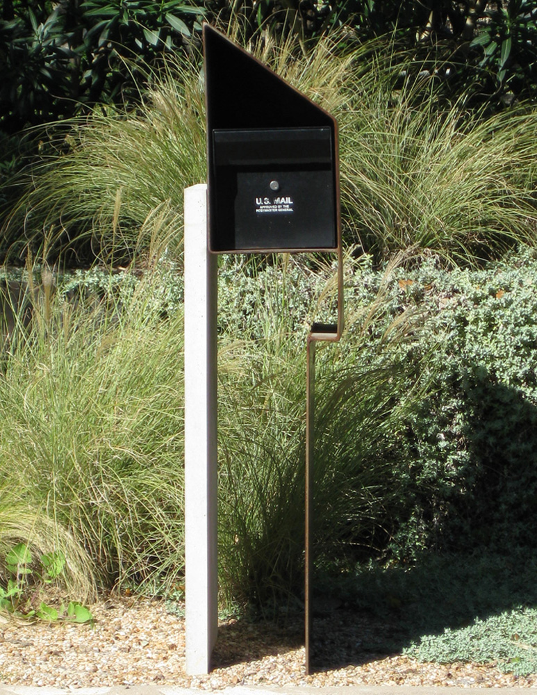 A sculptural mailbox.