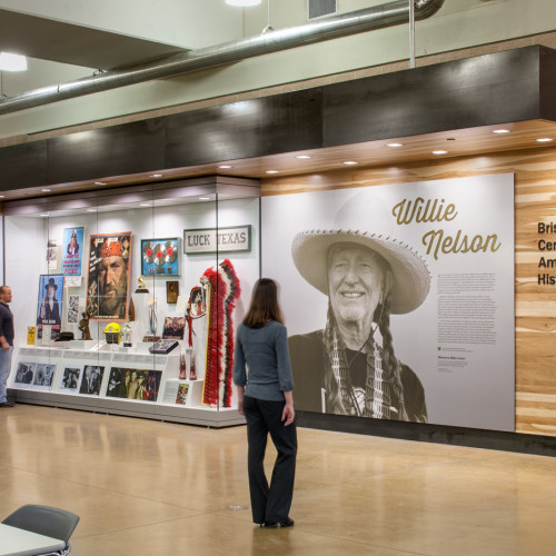 A small exhibit on the great American hero Willie Nelson sponsored by the Briscoe Center for American History in the Austin Bergstrom International Airport.