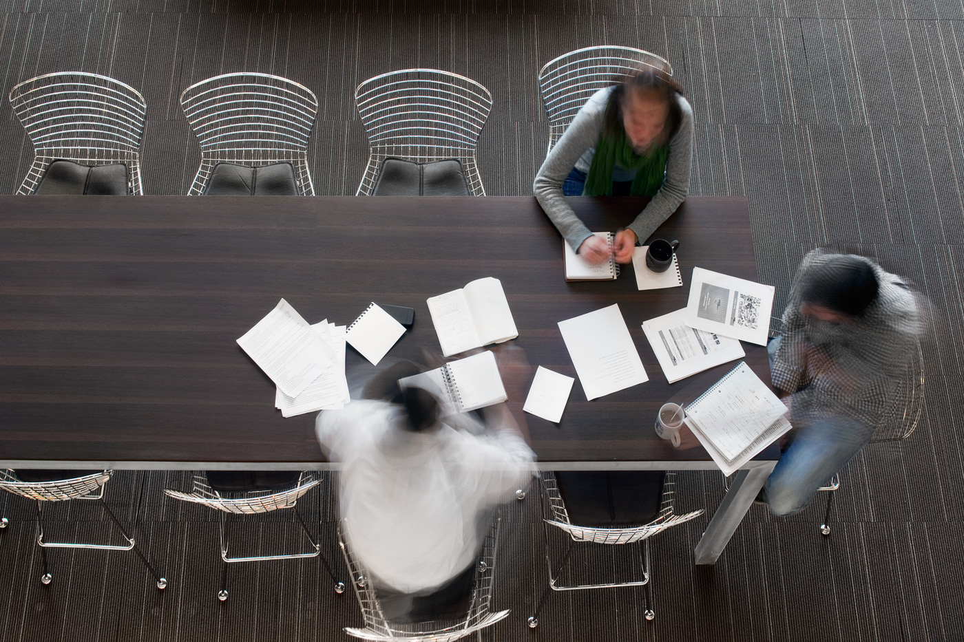 People working together at office. table.