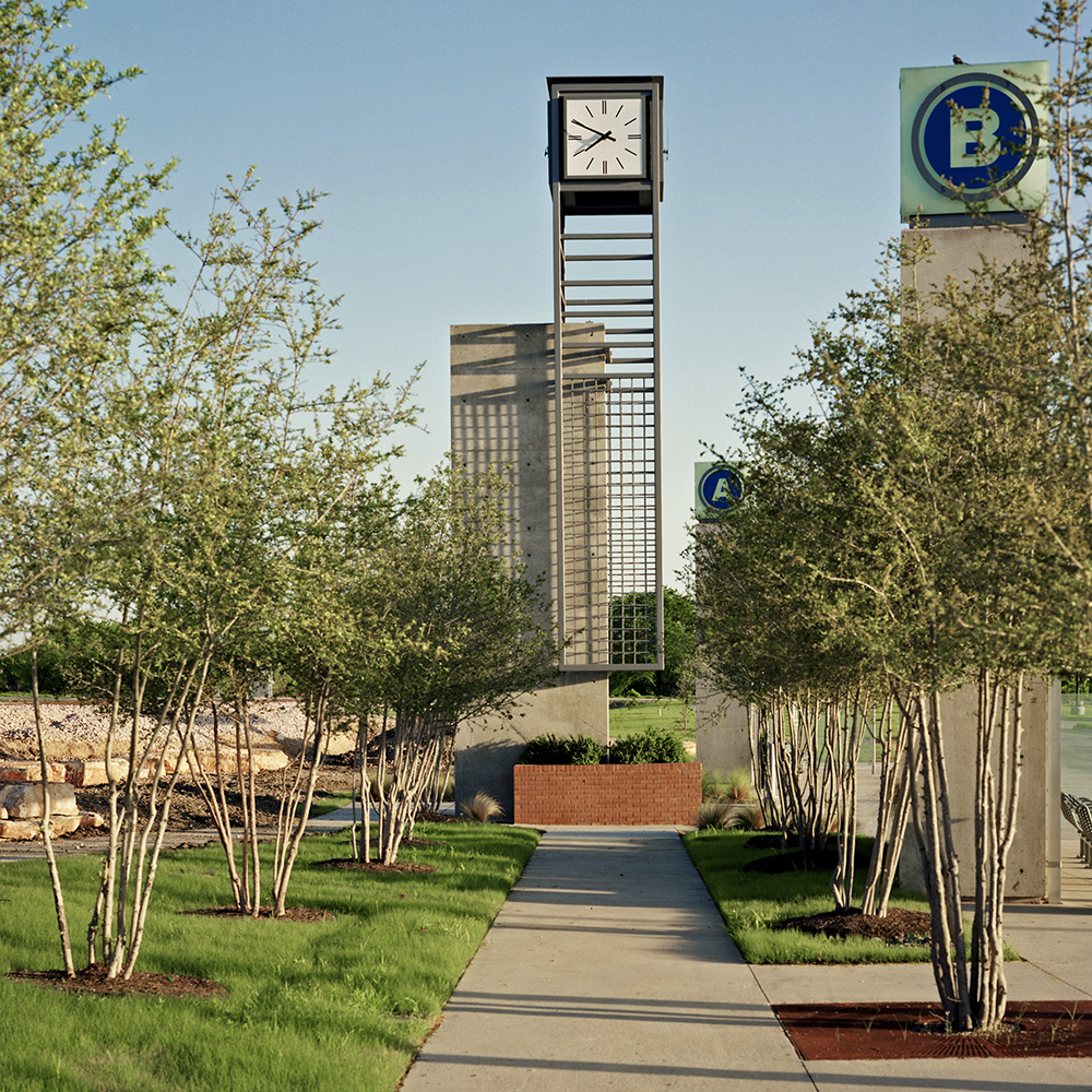 A small clock tower.