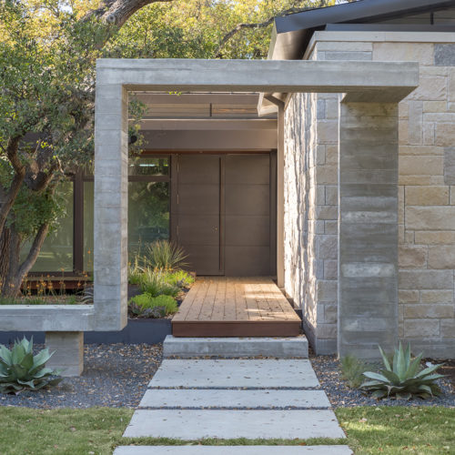 Front entrance of a modern home.