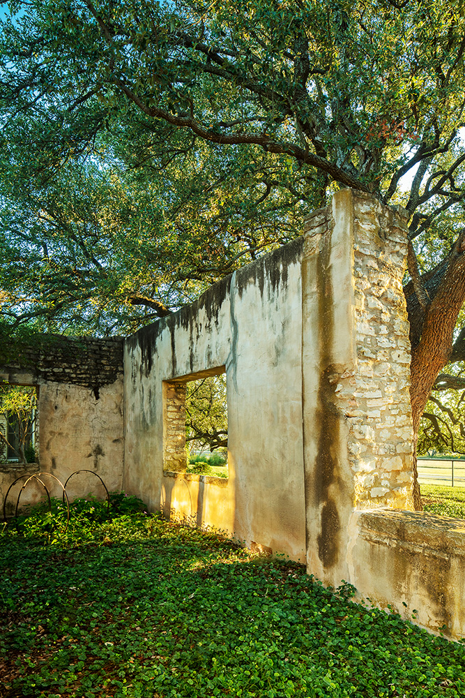 An exterior historic wall.