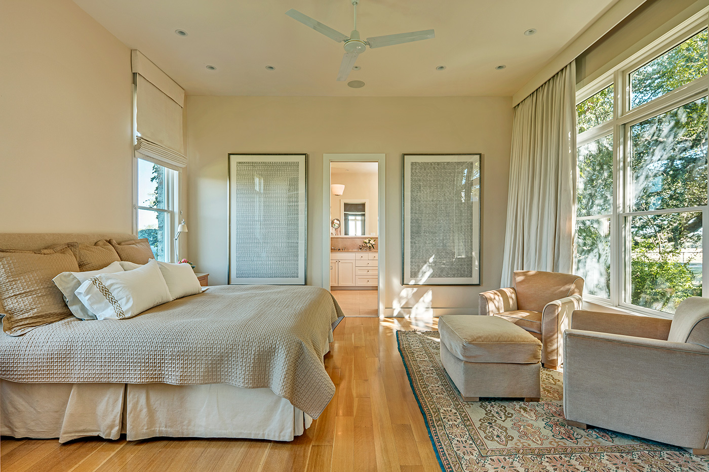 The master bedroom of a ranch property.