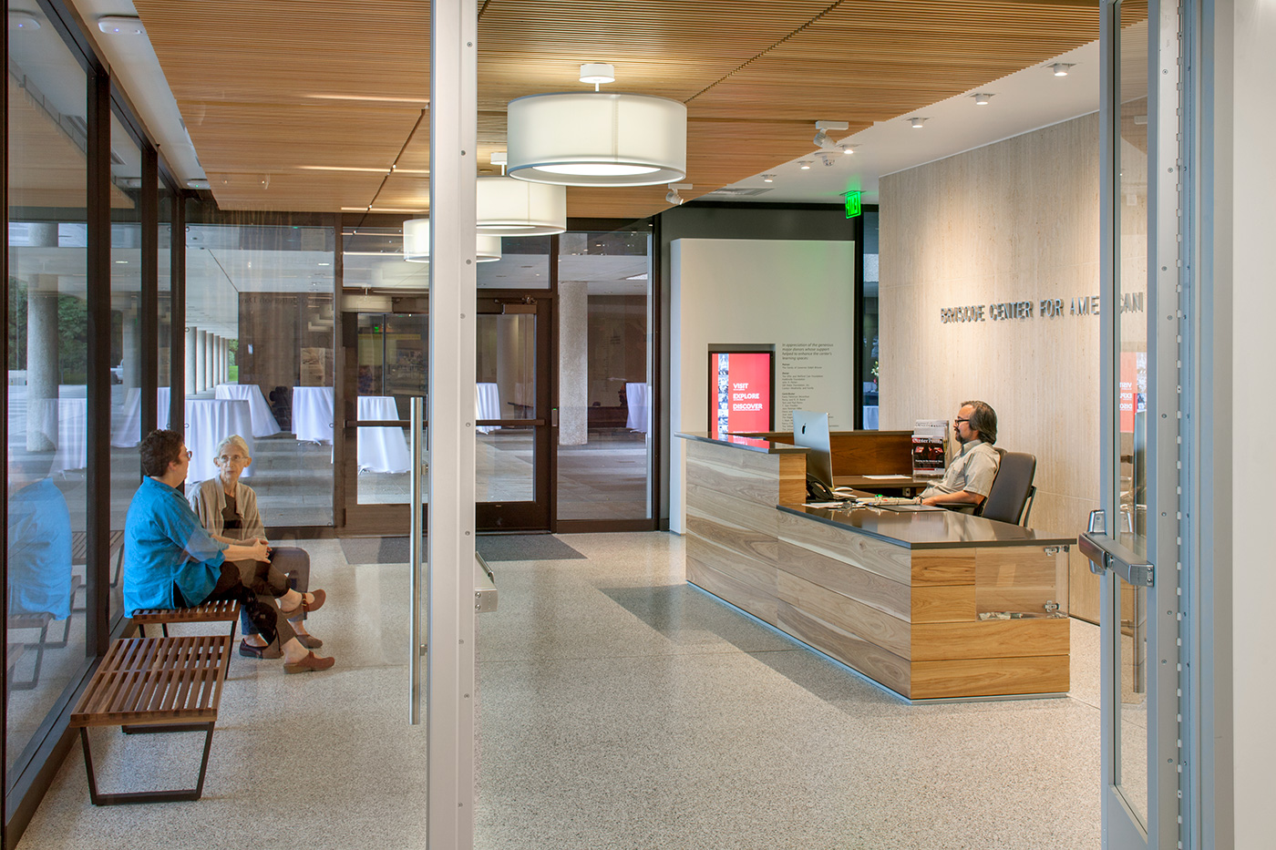 A reception desk.