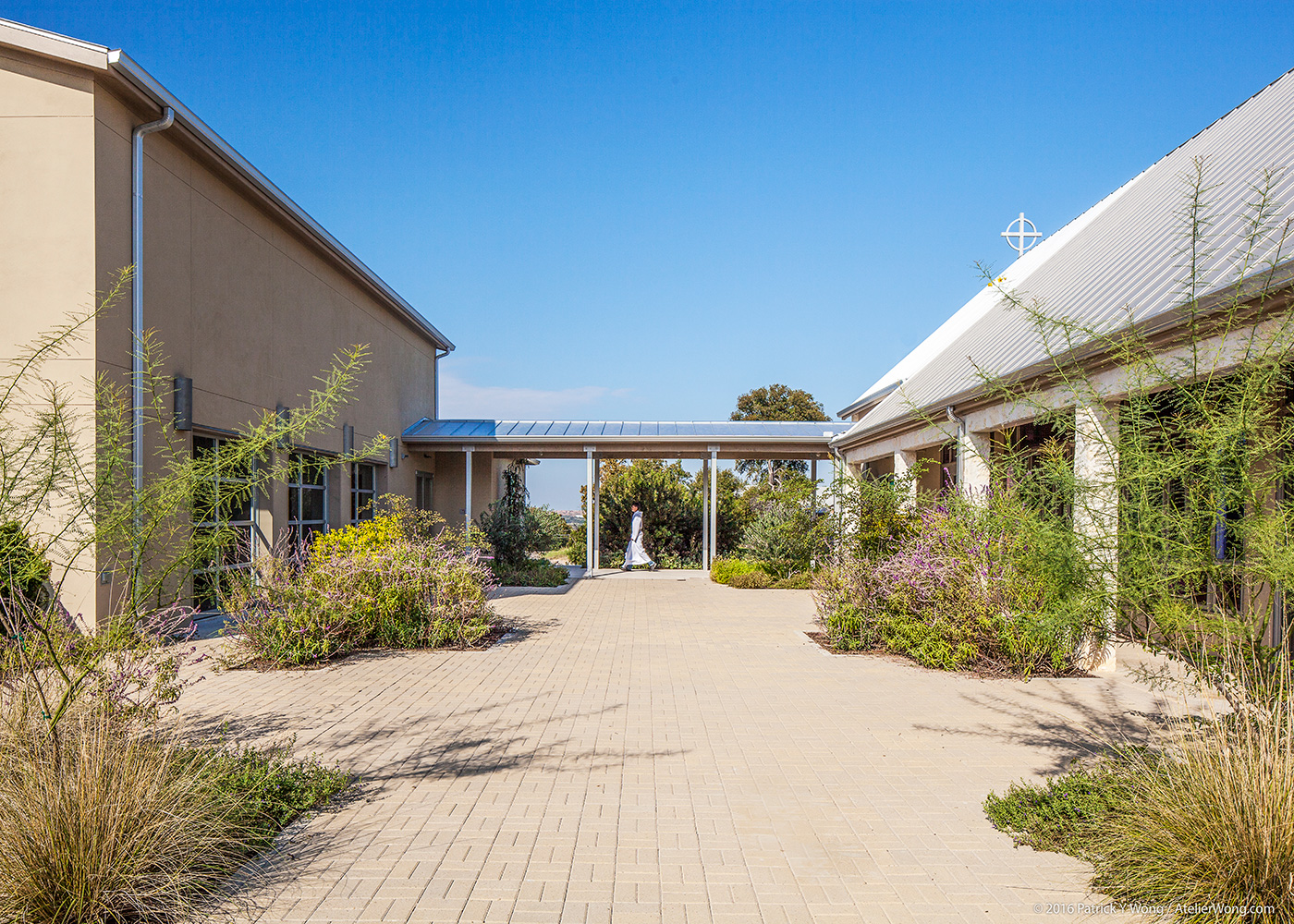 Church courtyard.