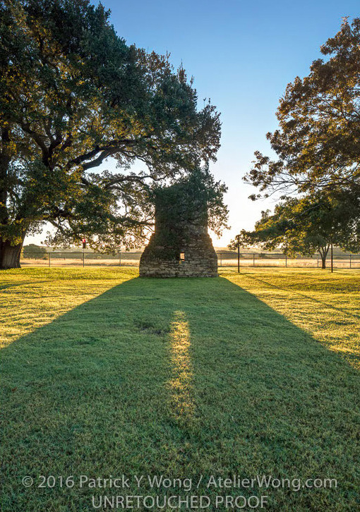 Photo of the shadow a sculpture casts on grass.
