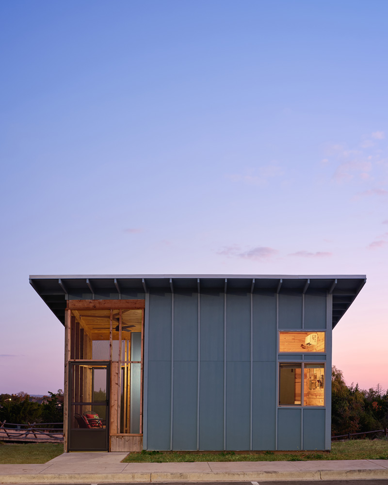 The front facade of a small home.