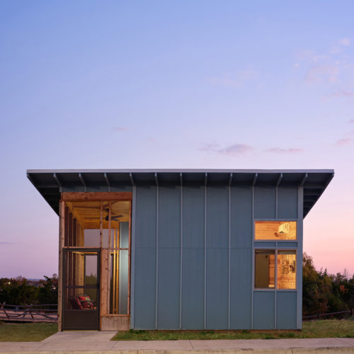 The front facade of a small home.